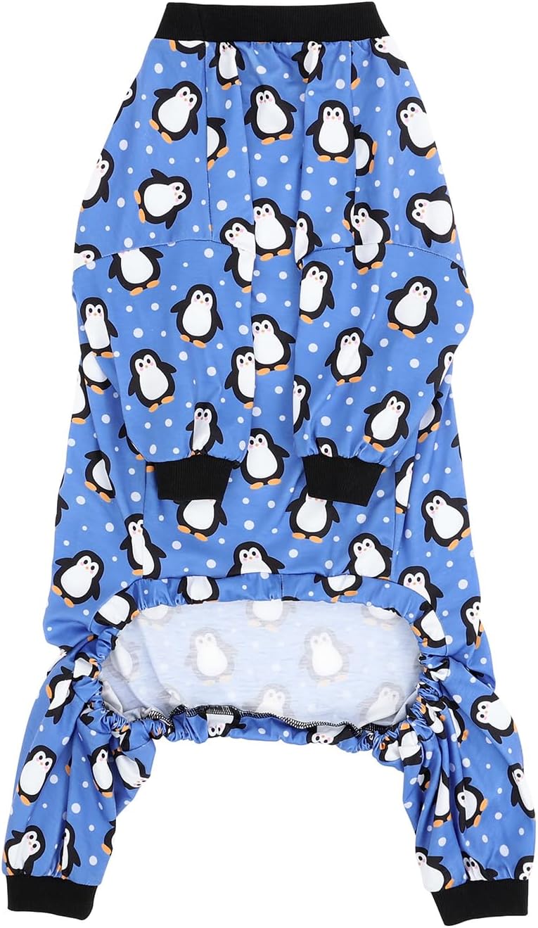 HDE Dog Pajamas One Piece Jammies Jumpsuit Pet Clothes Outfit Stretchy Lightweight Comfy Shirt Pjs
