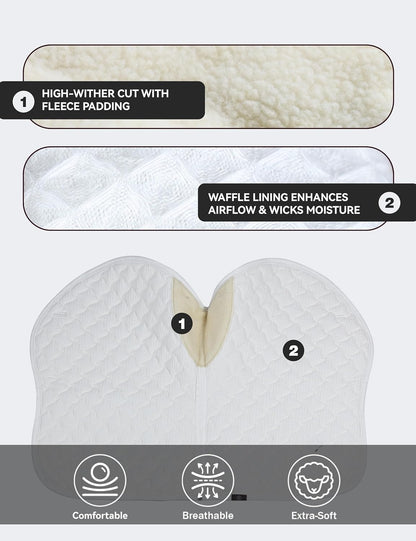 Close Contact Non-Slip Design Horse Riding Pad Moisture-Wicking Shock Absorbing English Saddle Pad