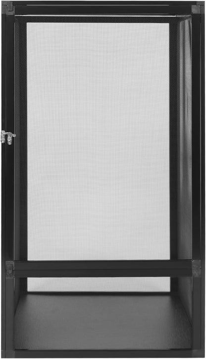Micro Habitat Terrarium Enclosure Reptile Open Aluminum Screen Cage Black Large Reptiles Habitat