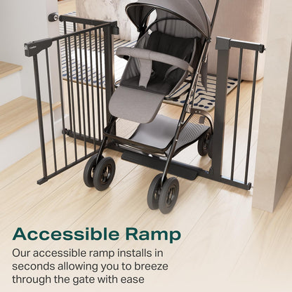 Cumbor 29.7-46" Baby Gate for Stairs, Mom's Choice Awards Winner-Auto Close Dog Gate for The House