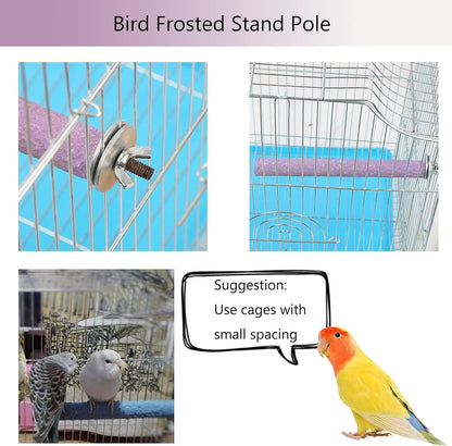 Hamiledyi Bird Perches for Cage Grinding Sand Bird Perches 8pcs Claw Trim Cage Perches Stand for