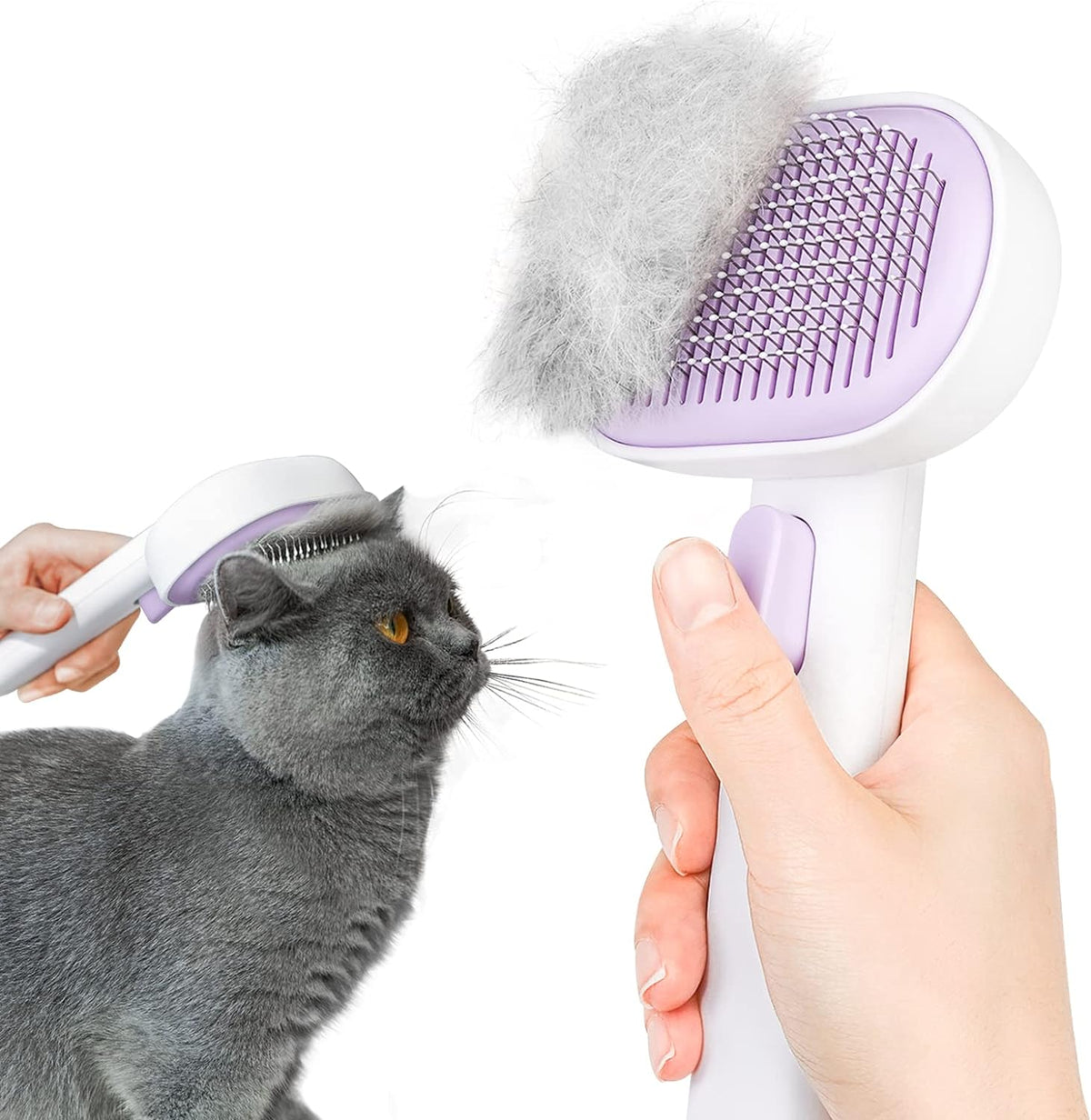 aumuca Cat and Dog Grooming Brush for Shedding, Removes Loose Fur from Long or Short Haired Pets