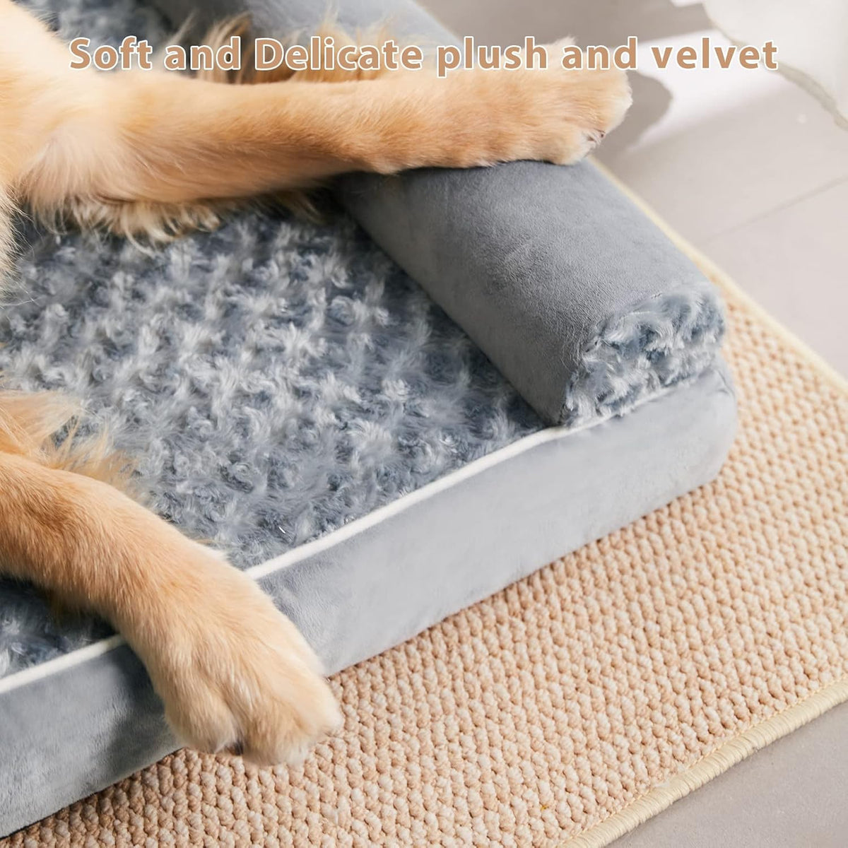 BFPETHOME Dog Beds for Large Dogs, Orthopedic Dog Bed for Medium Large Dogs,Big Waterproof Couch