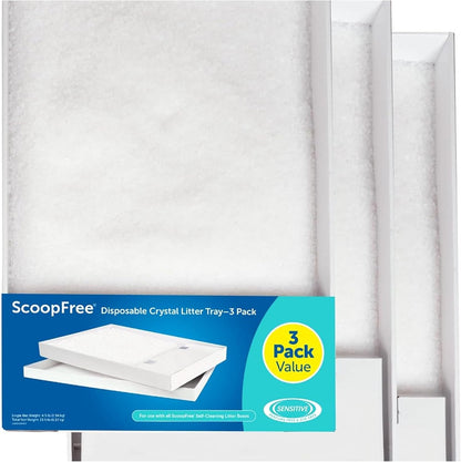 PetSafe ScoopFree Disposable Crystal Cat Litter Tray - Easy Cleaning Box - Refill Tray for Electric