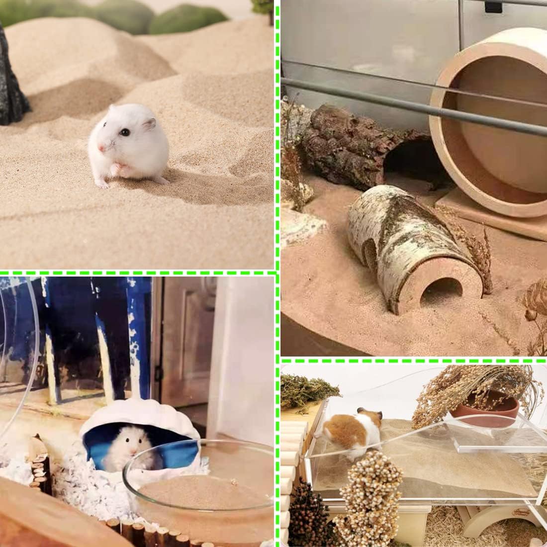 Hamster Bath Sand, 3lb Dust Free Desert Sand or Potty Litter Sand for Hamster Chinchillas Gerbil