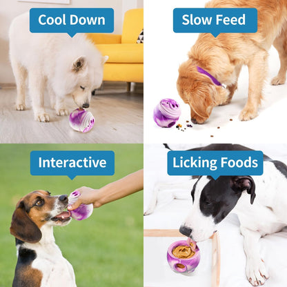 Dog Toy, Frozen Treat Toys, Treat Dispensing Chew Toy for Small Medium Large Dogs, Long-Lasting
