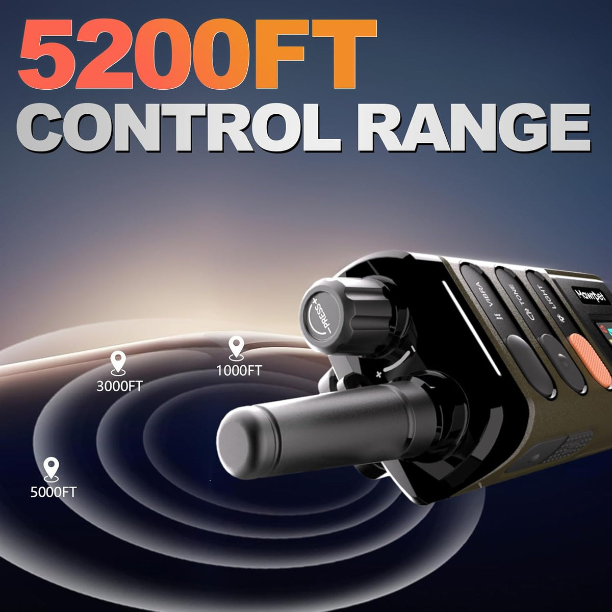 Dog Training Collar with Remote-5200FT, Dog Shock Collar with IPX7 Waterproof, Shock, Vibration