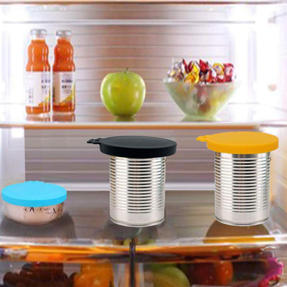 Food Can Covers/4 Pack/Universal BPA Free Silicone Dog Cat Food Can Lids for Dog and Cat Food/Fits