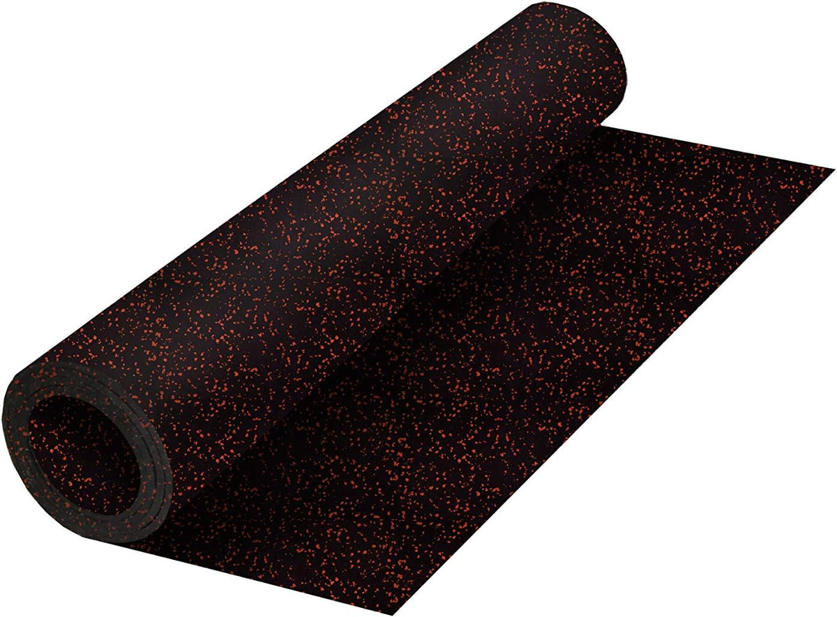 Genaflex Rubber Gym Floor Mat - 8mm Thick - Heavy Duty Commercial Protective Gym Flooring Roll (10%