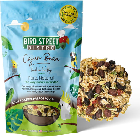 Parrot Food - Parakeet & Cockatiel Food - Cooks in 3-15 min with Natural & Organic Grains, Legumes
