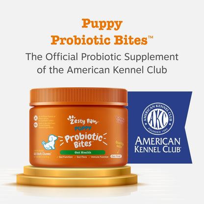Zesty Paws Puppy Probiotics for Dogs - for Digestive Health, Gut Flora & Immune System Support