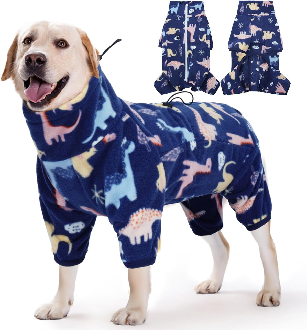 ROZKITCH Dog Fleece Jacket Soft Fleece Pullover Pajamas, Pet Windproof Warm Cold Weather Jacket