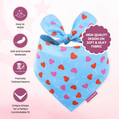 LunaMarie - Luxury Pet Birthday Bandanas -Premium & Silky Poly Fabric | 100% Handmade | Custom