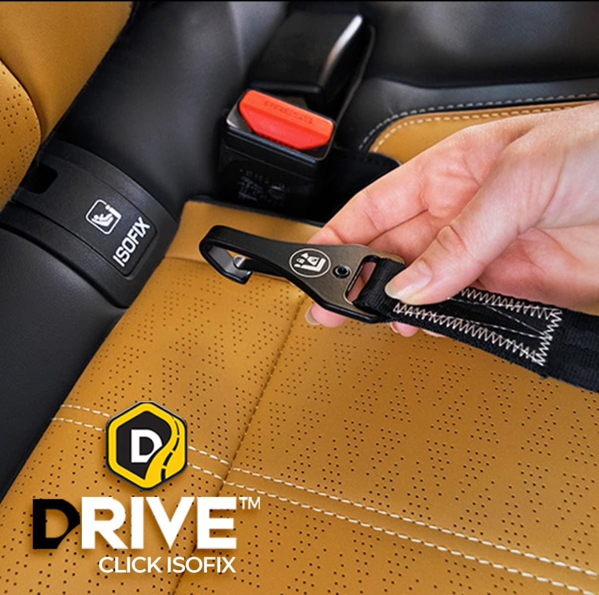 EzyDog Click ISOFIX Standard - Dog Seat Belt Car Harness Attachment for Dogs - Adjustable Dog