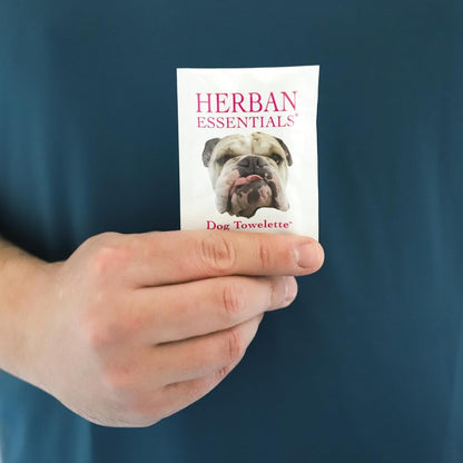 Herban Essentials - Dog Grooming Wipes for Dogs, Essential Oil Pet Wet Wipes for Cleaning