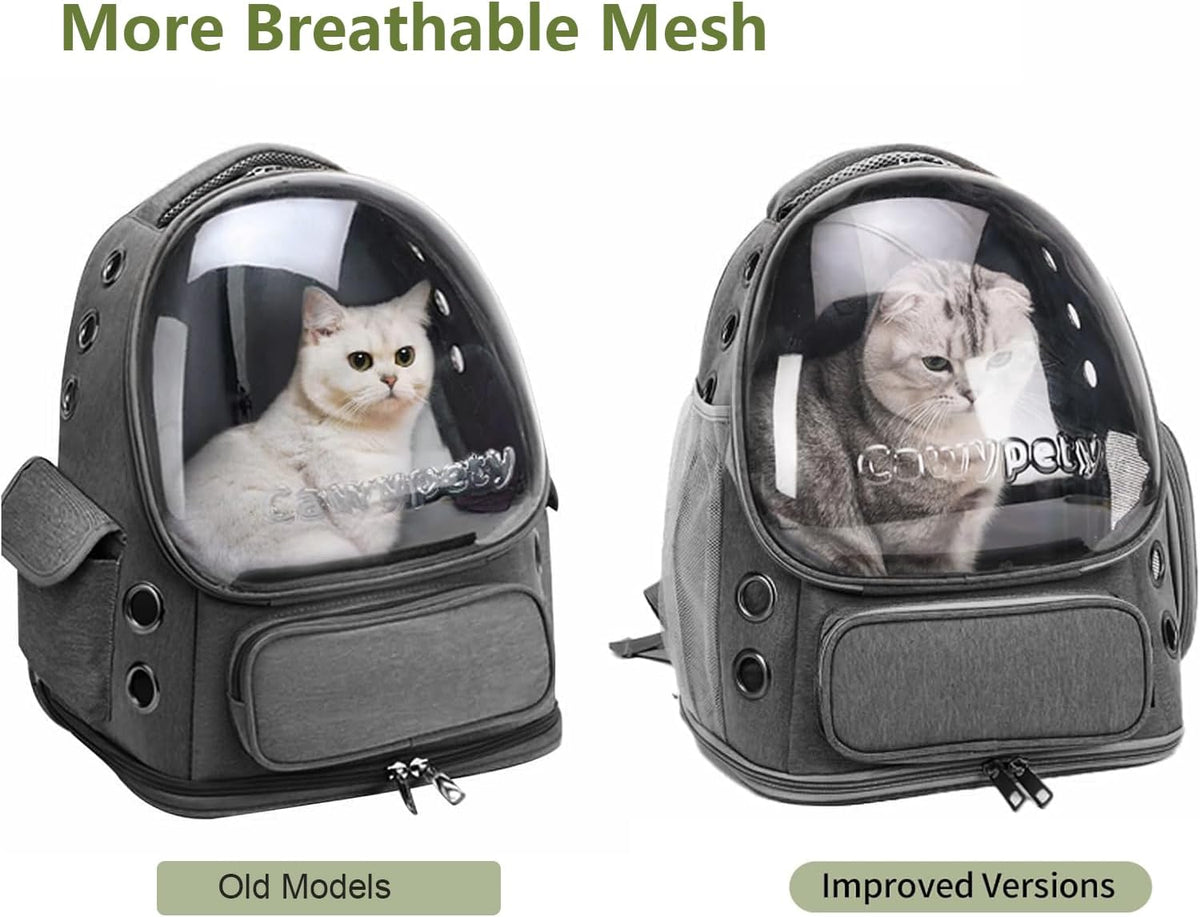 Cat Backpack Carrier, Breathable Cat Carrier Large Space Bubble Pet Backpack for Kitty Small Dog up