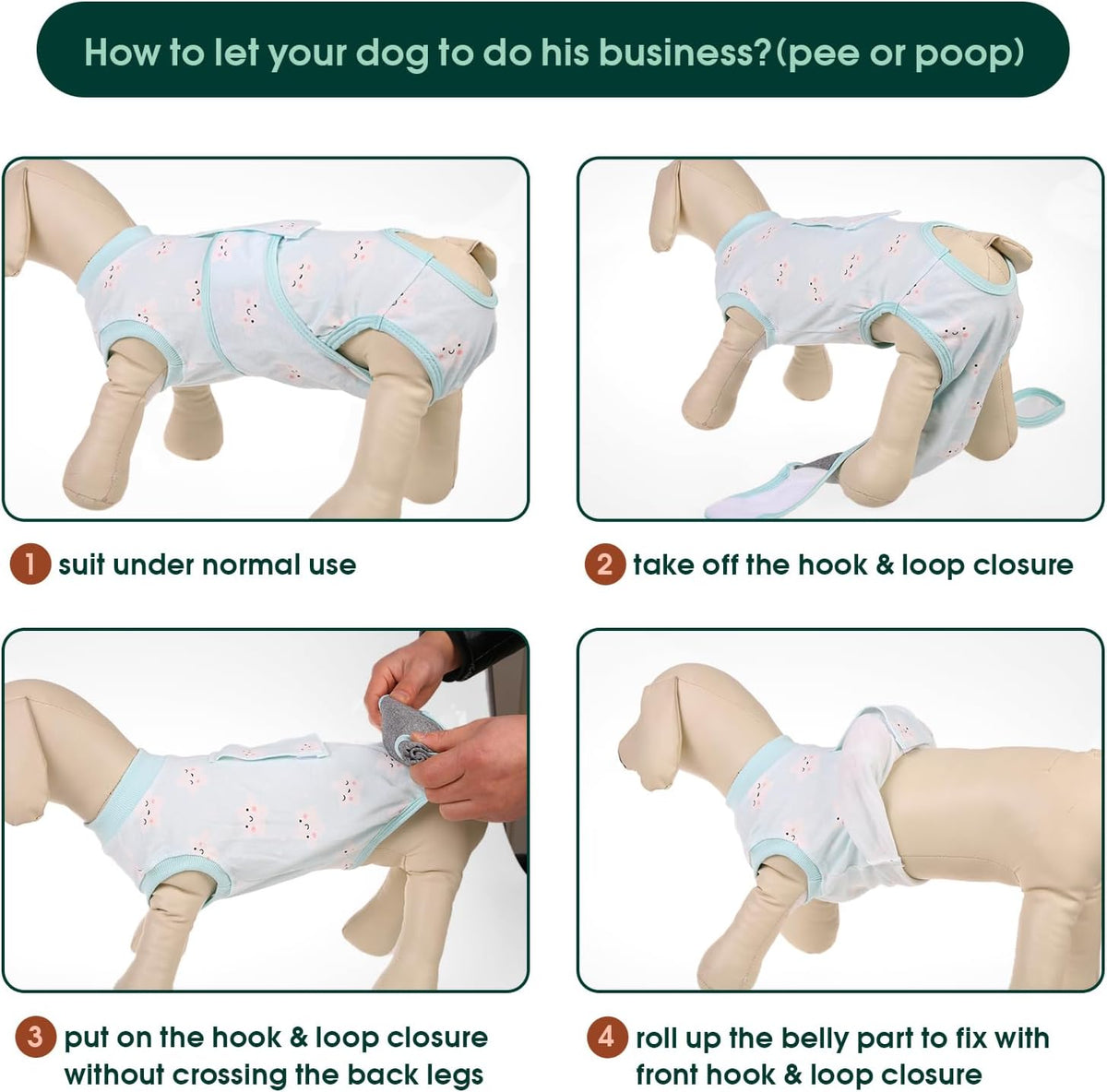 Kuoser Recovery Suit for Dogs Cats After Surgery, Professional Pet Recovery Shirt Dog Abdominal