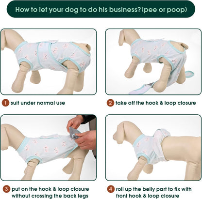 Kuoser Recovery Suit for Dogs Cats After Surgery, Professional Pet Recovery Shirt Dog Abdominal