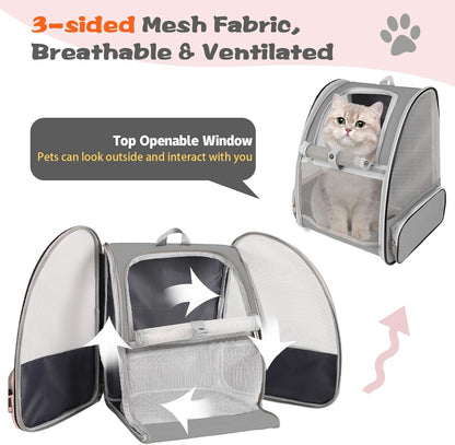Cat Backpack Carrier,Pet Carrier Airline Approved for Small Dog Cat Puppy Kitten Bunny,Ventilated