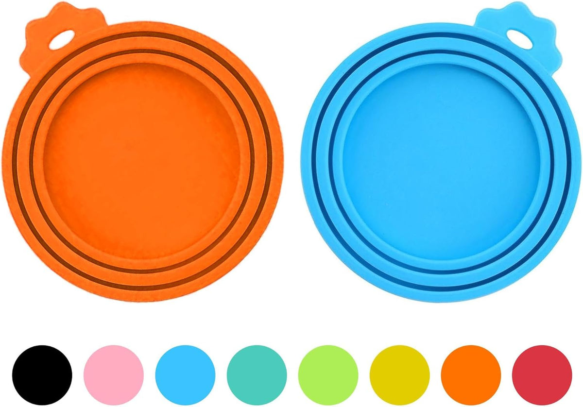 2 Pack Pet Food Can Covers, Silicone Universal Can Lids for Dog & Cat Food, BPA Free, One Fit Most