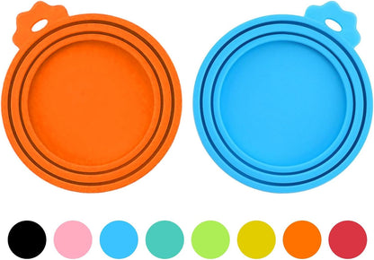 2 Pack Pet Food Can Covers, Silicone Universal Can Lids for Dog & Cat Food, BPA Free, One Fit Most
