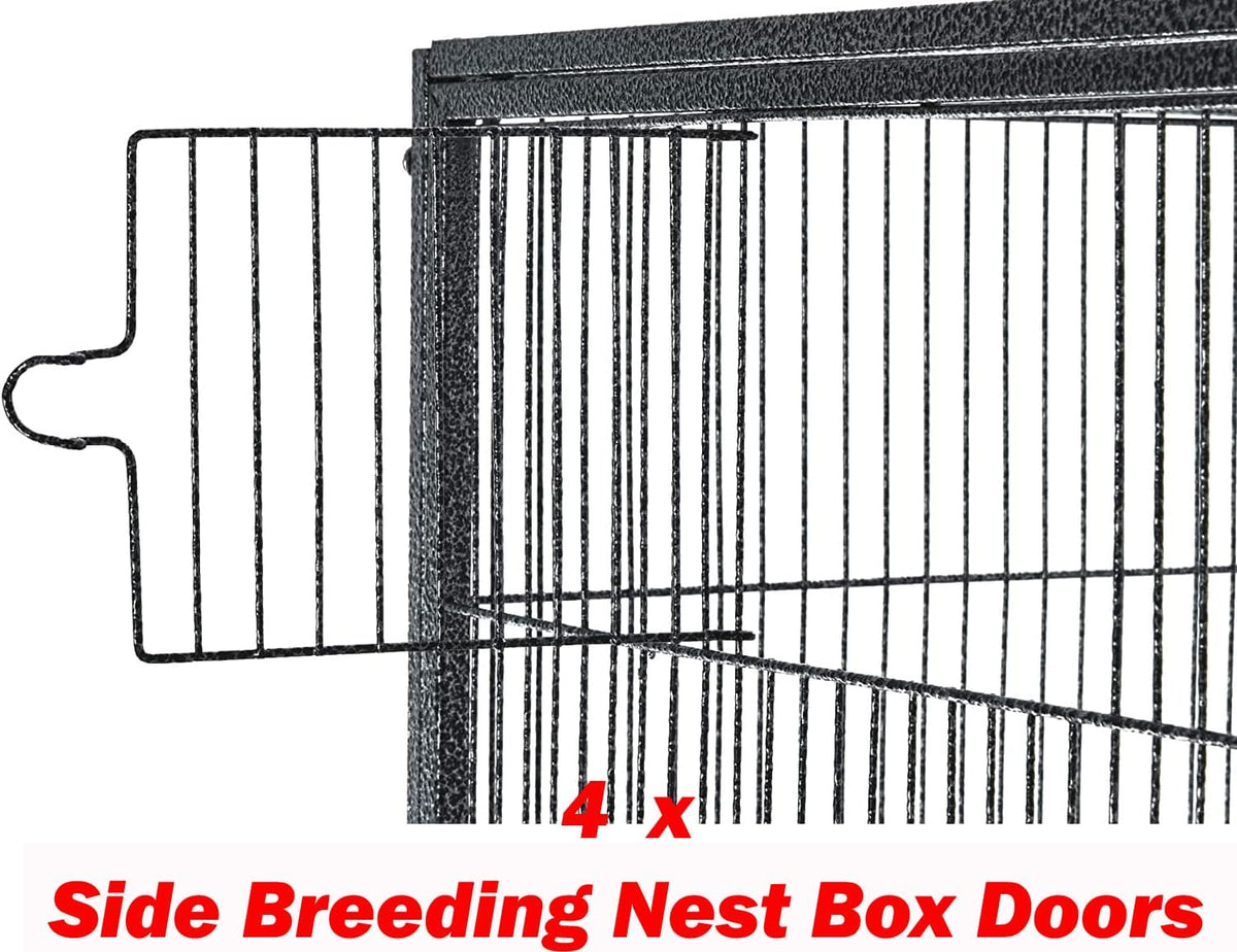 Large Double Stacker Breeding Flight Bird Wrought Iron Double Parrot Bird Separate Breeder Cages