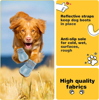 Hcpet Dog Shoes, Dog Boots for Small Dogs, Breathable Medium Dog Booties Paw Protector for Summer