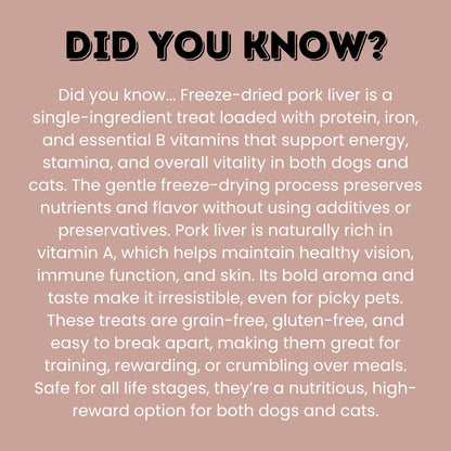 hotspot pets Freeze Dried Pork Liver Treats for Cats & Dogs - Made in USA (1 Pound Value Bag)