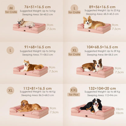 EHEYCIGA Orthopedic Dog Beds for Large Dogs, Waterproof Memory Foam Large Dog Bed with Sides