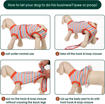 Kuoser Recovery Suit for Dogs Cats After Surgery, Professional Pet Recovery Shirt Dog Abdominal