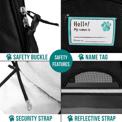 PetAmi Airline Approved Pet Carrier for Cat, Soft Sided Dog Carrier for Small Dogs, Cat Travel