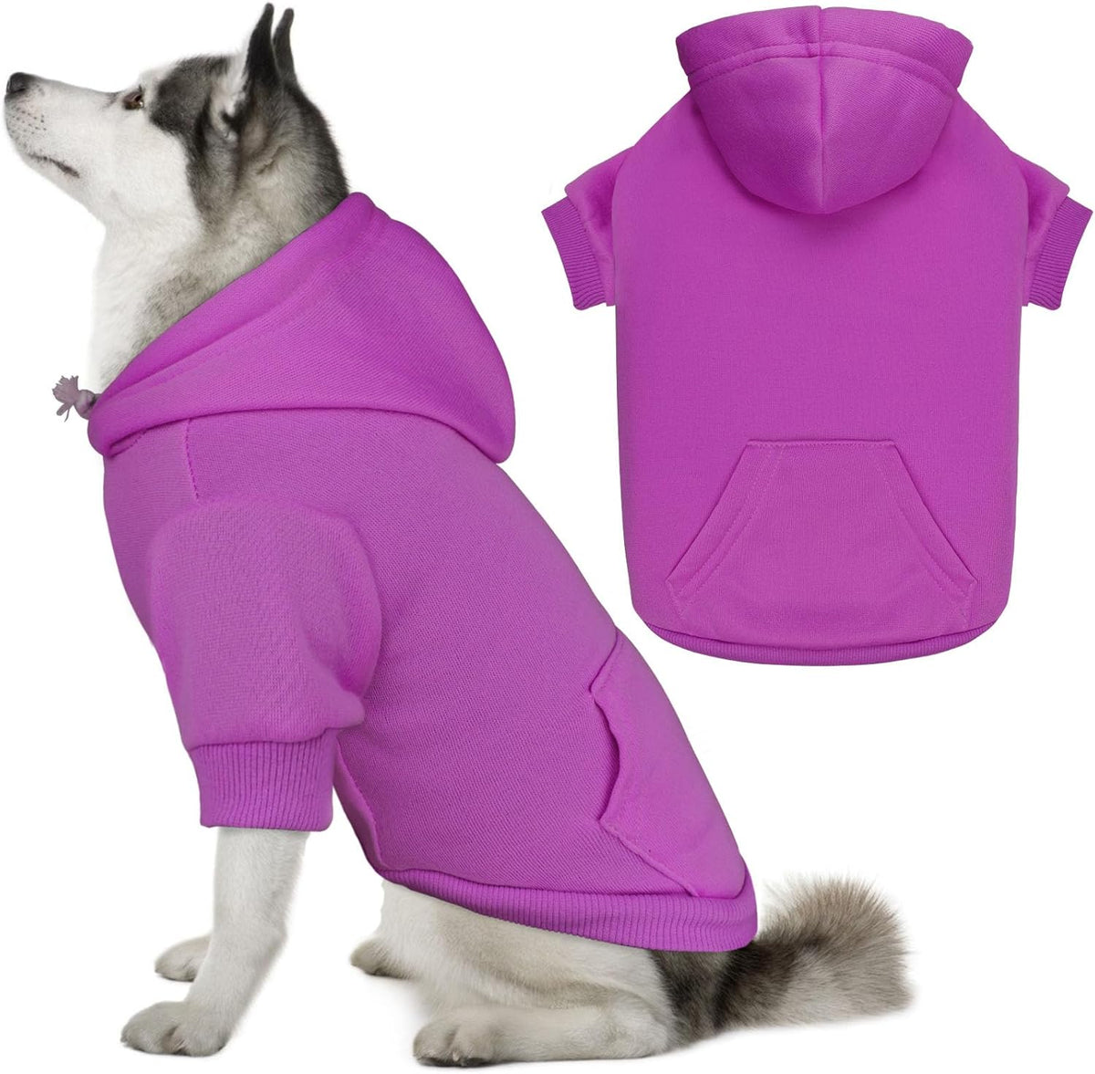 Dog Hoodie Dog Sweaters for Large Dogs Pet Sweater Solid Soft Brushed Fleece Pet Clothes Hoodie