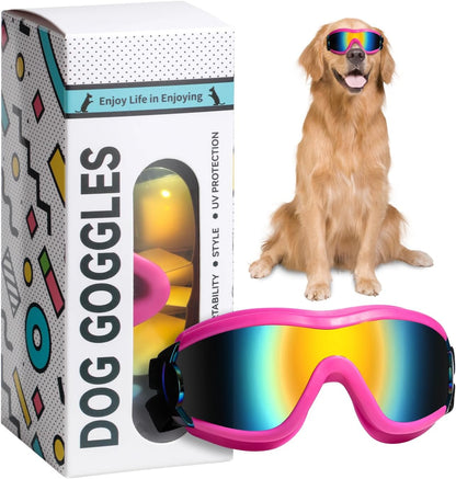 NVTED Dog Sunglasses Goggles, UV Wind Dust Fog Protection Pet Glasses Eye Wear Protection with