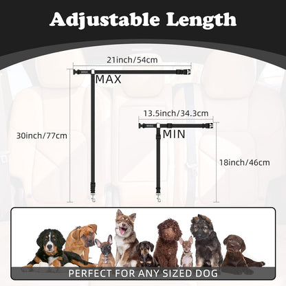 BWOGUE Pet Dog Cat Seat Belts, Car Headrest Restraint Adjustable Safety Leads Vehicle Seatbelt