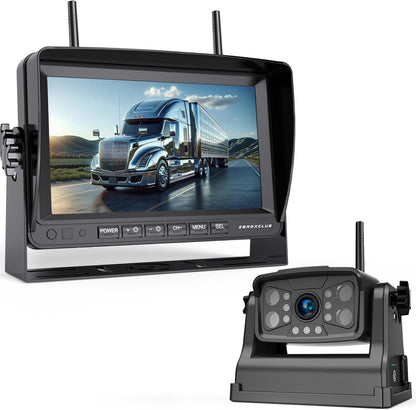 Magnetic Wireless RV Backup Camera System: 7" HD 1080P DVR Monitor with Rear Camera, DVR Monitor &