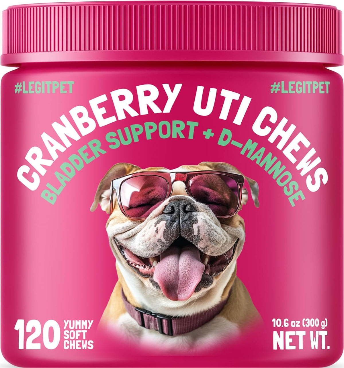 Cranberry UTI Chews for Dogs Bladder Support + D-Mannose Supports Kidney Urinary Tract and Bladder