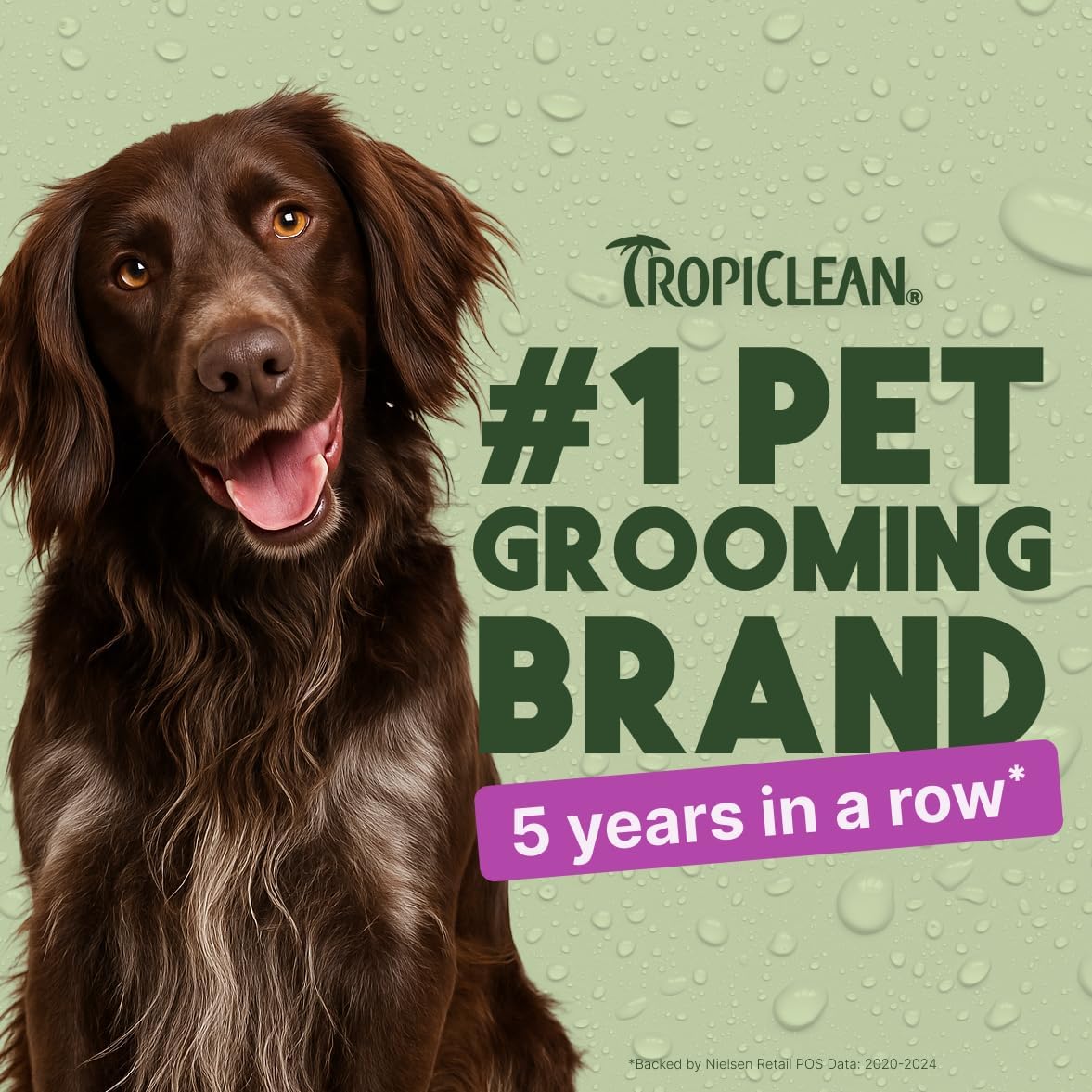 TropiClean Dog Detangler Spray Dematting, Leave in Conditioner, Perfect for Doodles & All Coat