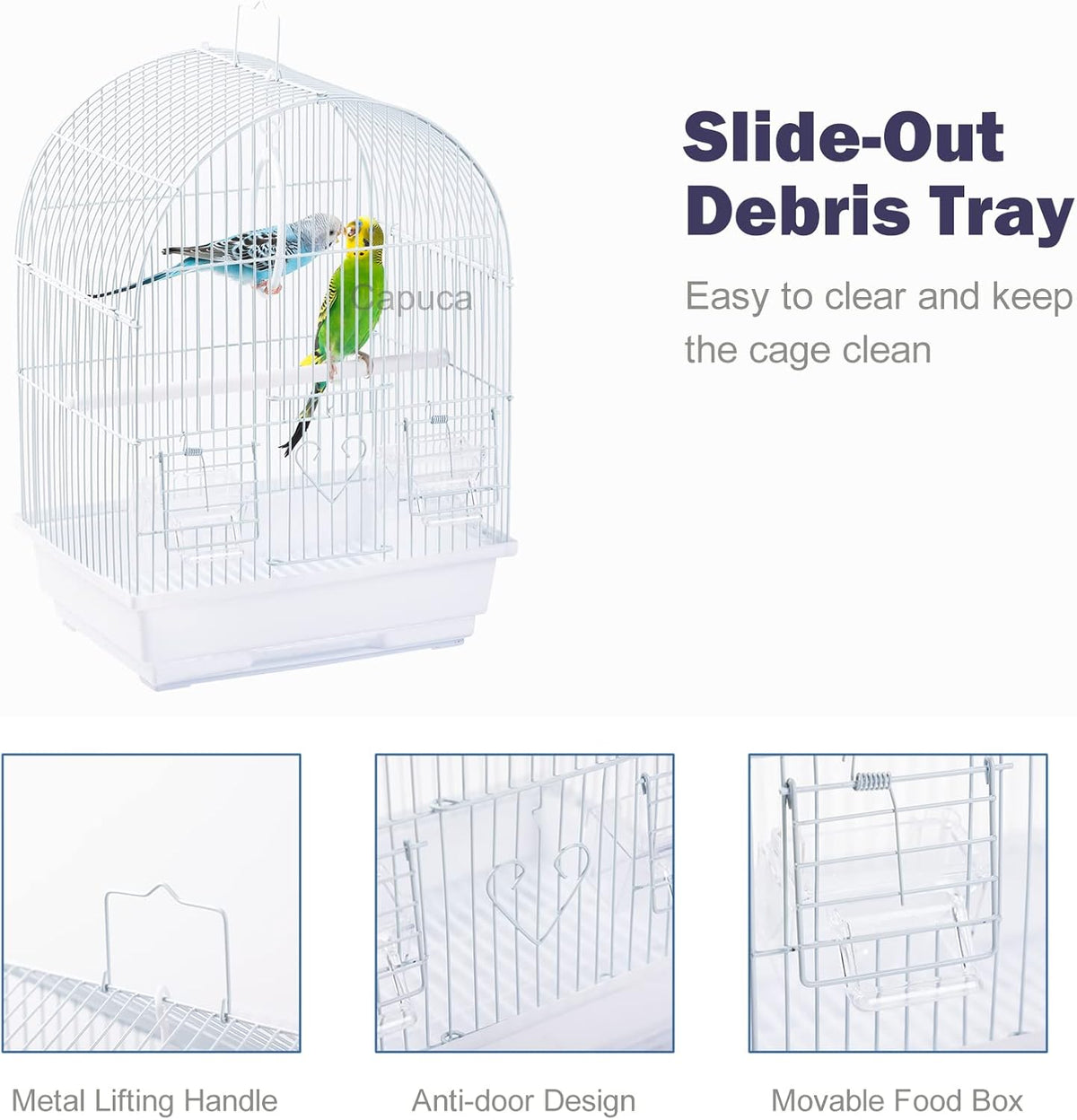 Small Bird Travel Cage - Lightweight Small Birds Starter Kit with Birdcages and Accessories Great