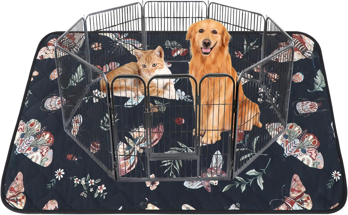 IEUUMLER Washable Pee Pads for Dogs, 1 Pack Insect Pattern Reusable Waterproof Puppy Potty Pads
