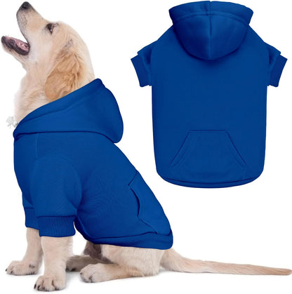 Dog Sweaters for Small Dogs Pet Sweater Solid Soft Brushed Fleece Dog Hoodie Clothes Pet Hoodie