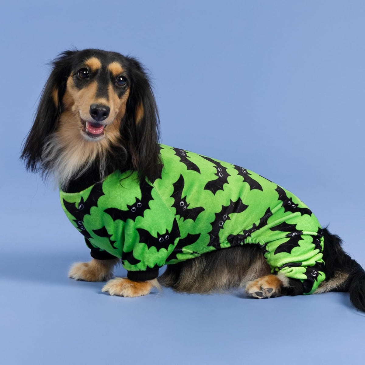 Fitwarm Halloween Bat Dog Pajamas, Funny Costumes for Small Dogs Boy Girl, Pet Outfit, Lime Green