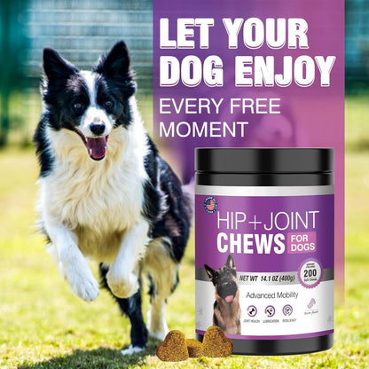 Glucosamine for Dogs 200pcs Joint Support Supplement Dog Hip and Joint Chondroitin Chews Treats