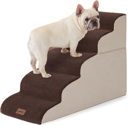 Dog Stairs for High Beds - Pet Stairs Ramp for Couch, 35D Foam Dog Steps for Small to Large Pets