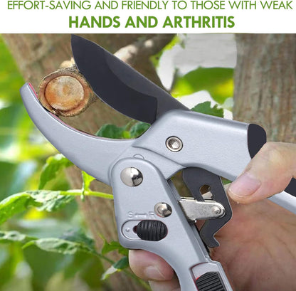 Garden clippers, premium Germany pruners, Work 3 times easier, professional ratchet pruning shears