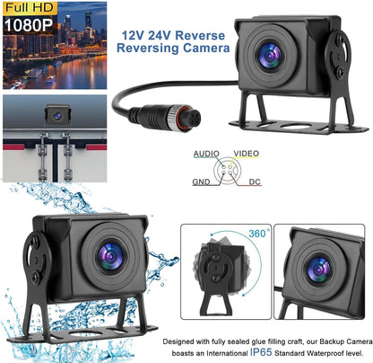 Kairiyard 7 Inch HD 1080P Backup Camera, 2 Channel, DIY Grid Lines 150° Wide Angle Reverse Rear