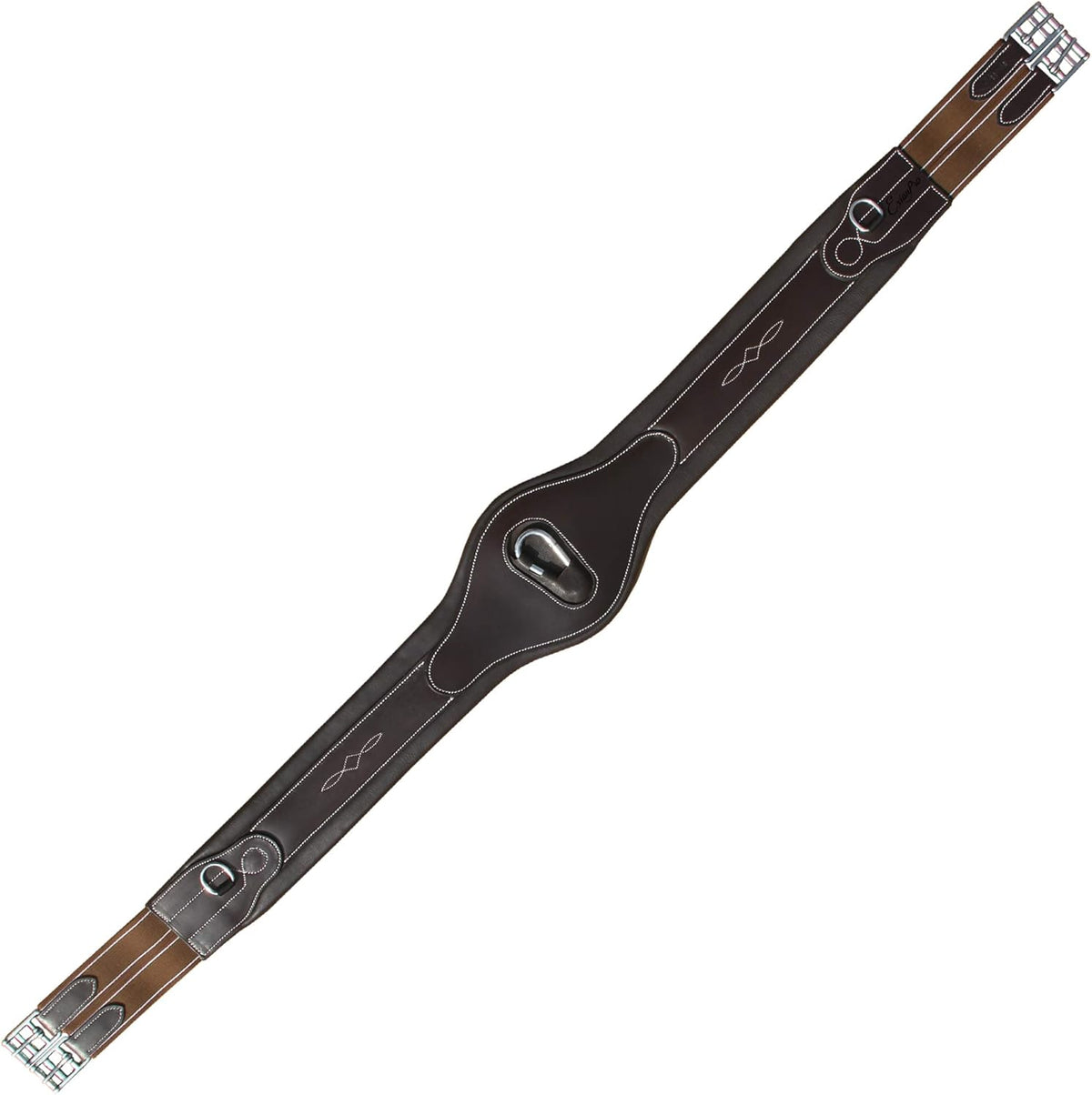 Exion Designer Anatomic Snap Over Lay Girth | Comfortable Leather Horse Girth for English Saddles |