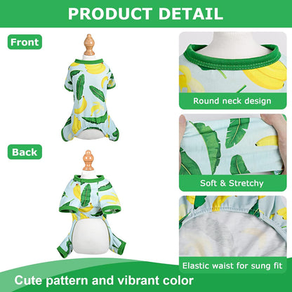 Dog Pajamas Pjs Spring Summer Dog Clothes for Small Dogs Girl - Boy - Medium Size Dogs, Soft