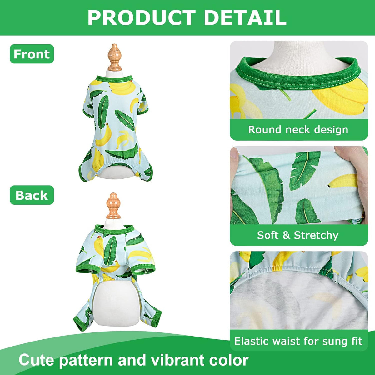 Dog Pajamas Pjs Spring Summer Dog Clothes for Small Dogs Girl - Boy - Medium Size Dogs, Soft