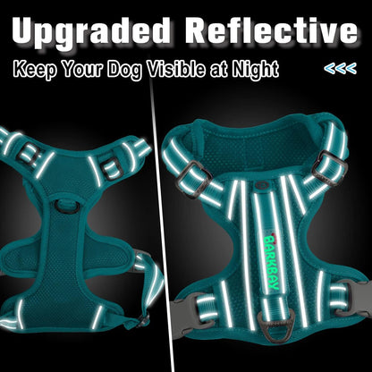 BARKBAY Dog Harness No Pull with ID Tag Pocket - Heavy Duty, Reflective, Easy Control for Large