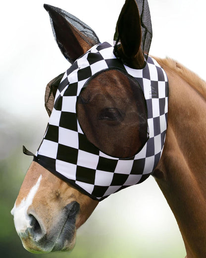 Harrison Howard Super Comfort Stretchy Fly Mask Large Eye Space with UV Protection Soft on Skin